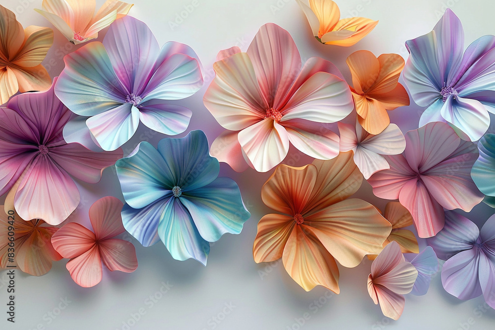 A detailed 3D wall art of a cascading floral arrangement, meticulously crafted with petals in vibrant hues, adding a touch of nature to any room. A detailed 3D wall art of a cascading floral arrangement, meticulously crafted with petals in vibrant hues, adding a touch of nature to any room.