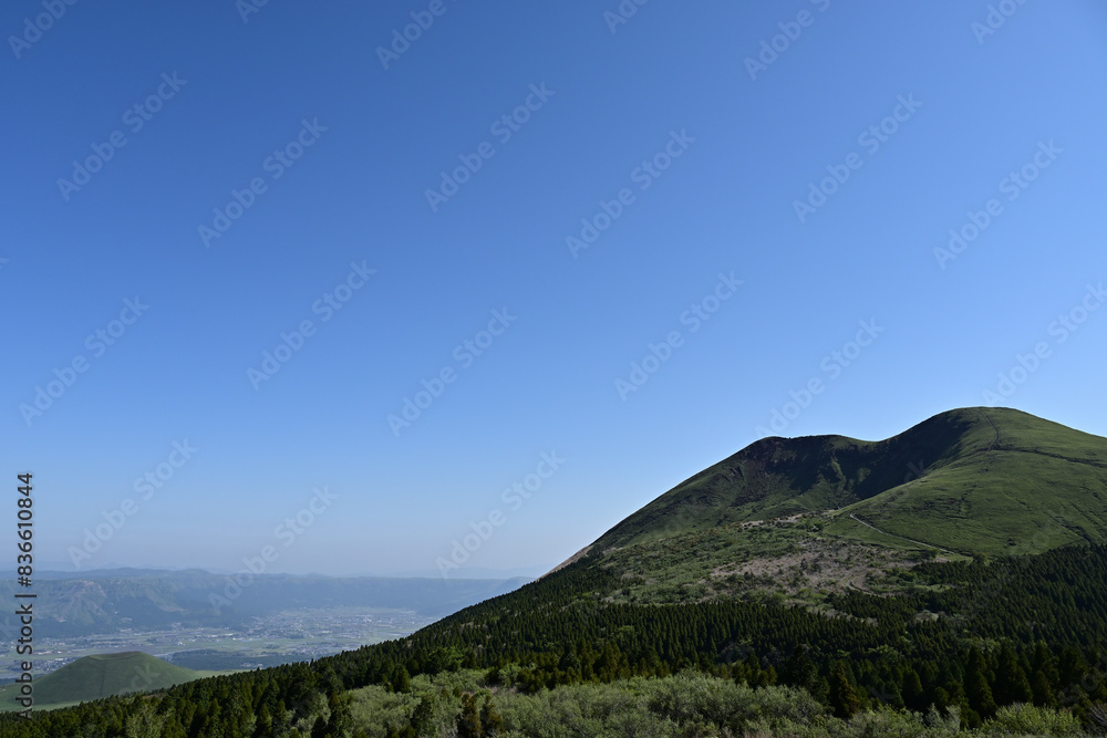 Fototapeta premium Great view of Kusa-senri, Aso, Kumamoto