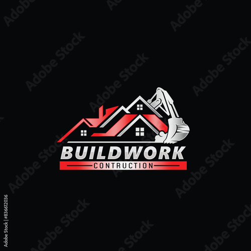 home construction company logo vector template