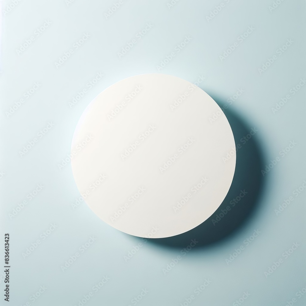 A close-up photo of a single white circle round against a white background A close-up photo of a single white circle round against a white background