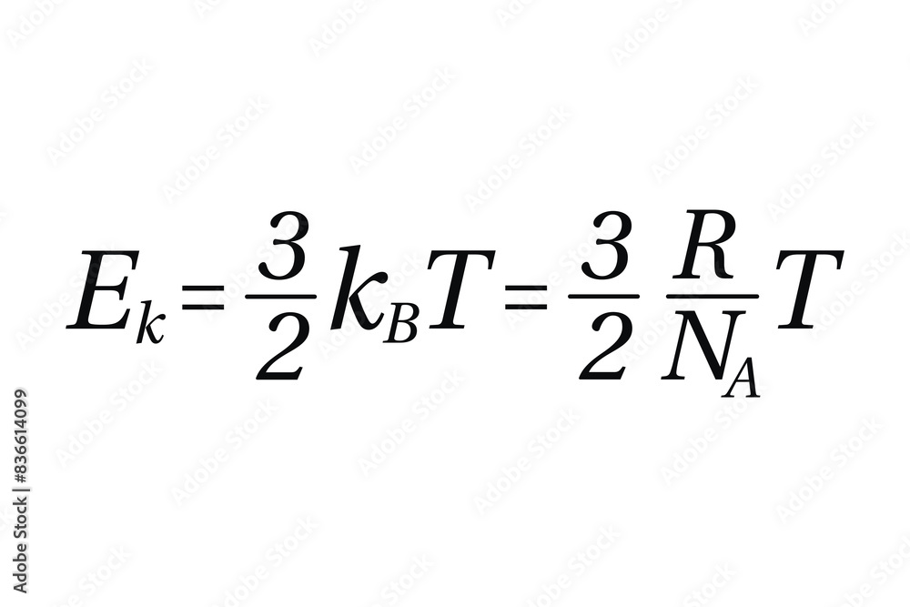 Maxwell-Boltzmann Distribution Formula  on the white background. Education. Science. School. Formula. Vector illustration.