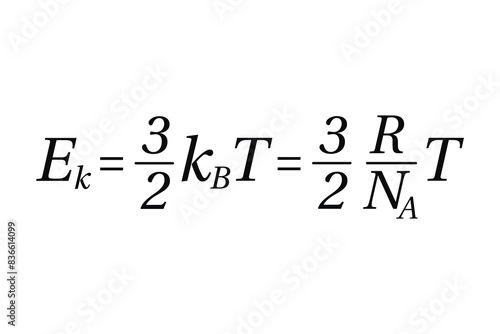 Maxwell-Boltzmann Distribution Formula  on the white background. Education. Science. School. Formula. Vector illustration.