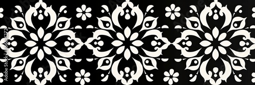 quatrefoil stencil pattern  black and white vector  very simple 