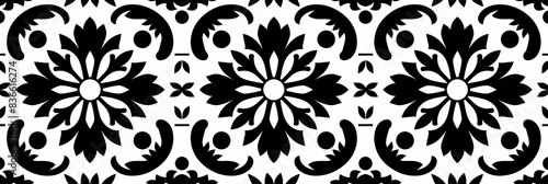 quatrefoil stencil pattern, black and white vector, very simple 