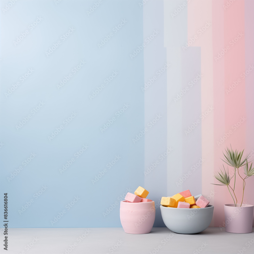 Pastel Marshmallows in Bowls