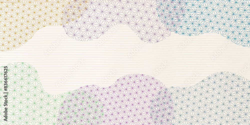 和柄　カラフル　模様　背景	