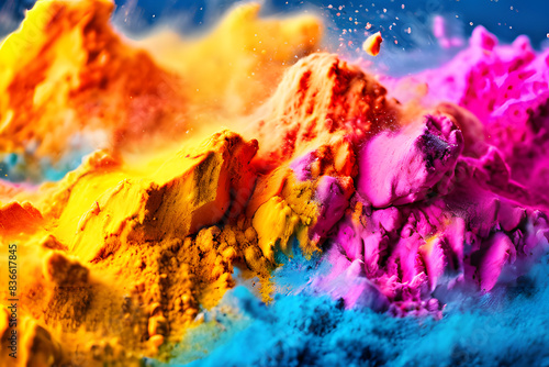 Beautiful swirling colorful smoke. Splash of color drop  background  Ink swirling in. Cloud of ink under water. Explosion of colored powder