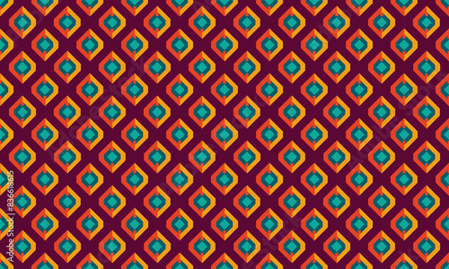 Grunge Design Geometric Shapes Seamless Pattern for Wallpaper Background