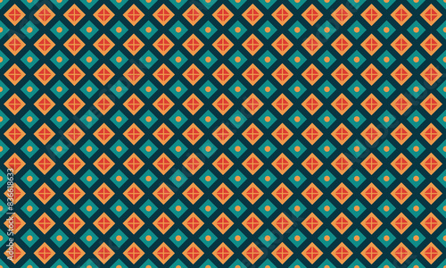 Grunge Design Geometric Shapes Seamless Pattern for Wallpaper Background