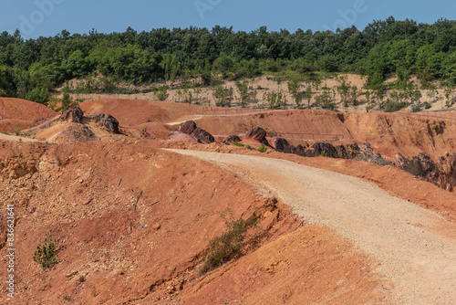 The road on the red bauxite ground. photo