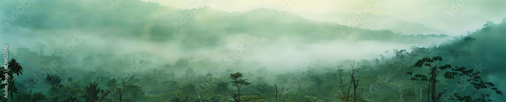 Obraz premium landscape banner (generative AI)