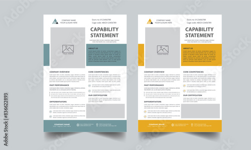 Capability Statement Template Design.