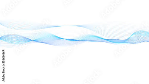 Abstract white background with blue wave line. Colorful wave lines. Blue, pink lines background. Abstract business wave curve lines background.