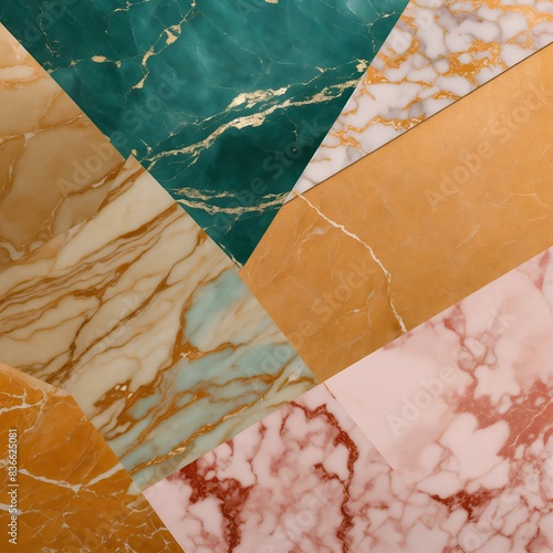 Trinity Elegance: A Three-Color Marble Fusion photo