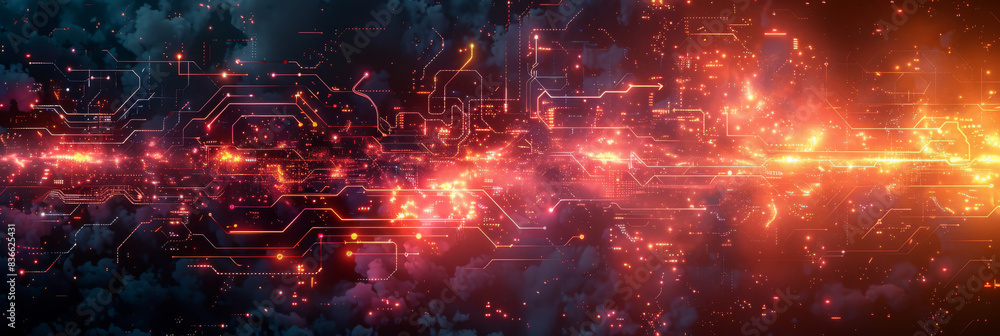 Digital background for tech, AI, neural networks, data, audio, graphics Digital background for tech, AI, neural networks, data, audio, graphics