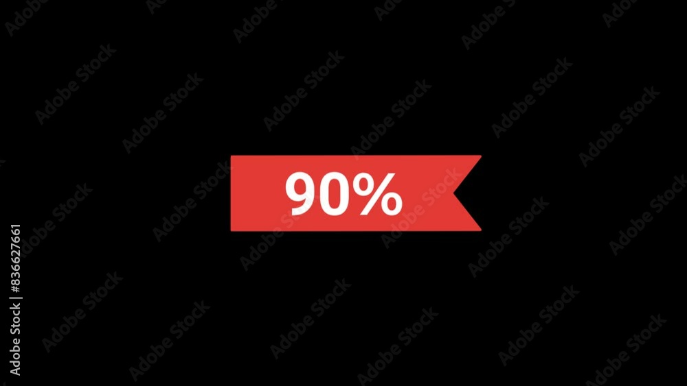 90 Percent Price Label Animation 90 Percent Price Label Animation