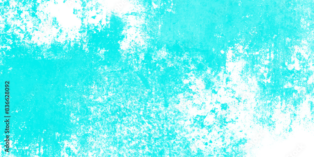 Obraz premium Cyan old stain concrete wall texture overlay isolated grunge vintage vector abstract background.