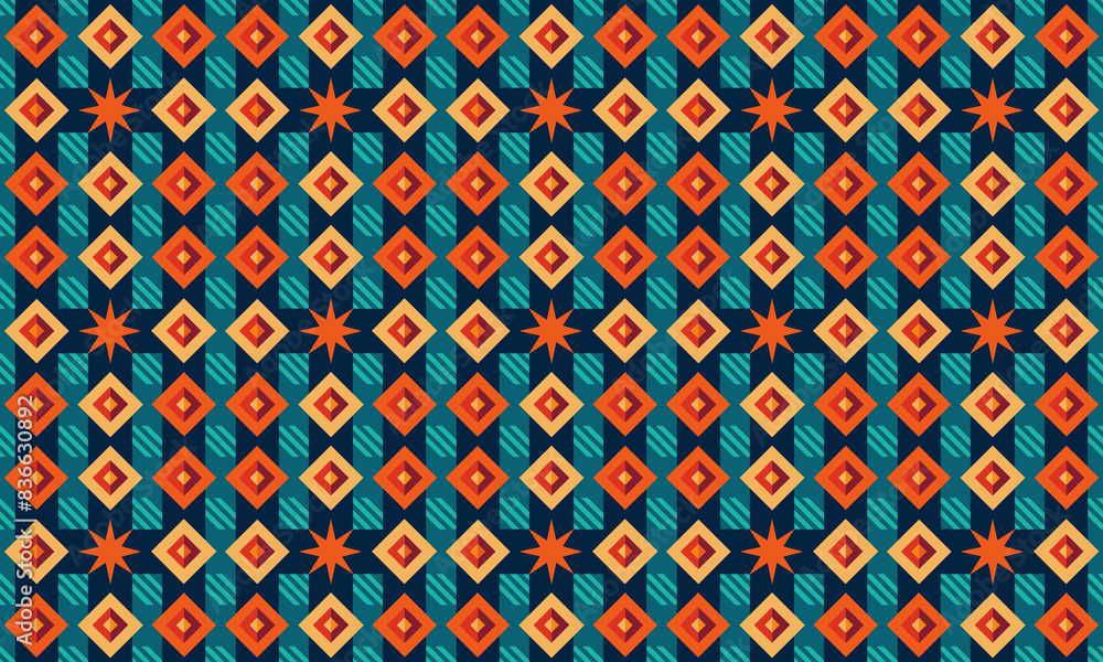 Eclectic Design Geometric Shapes Seamless Pattern for Wallpaper Background Eclectic Design Geometric Shapes Seamless Pattern for Wallpaper Background
