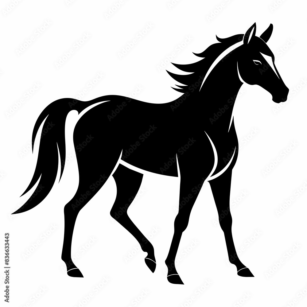 Obraz premium horse silhouette vector
