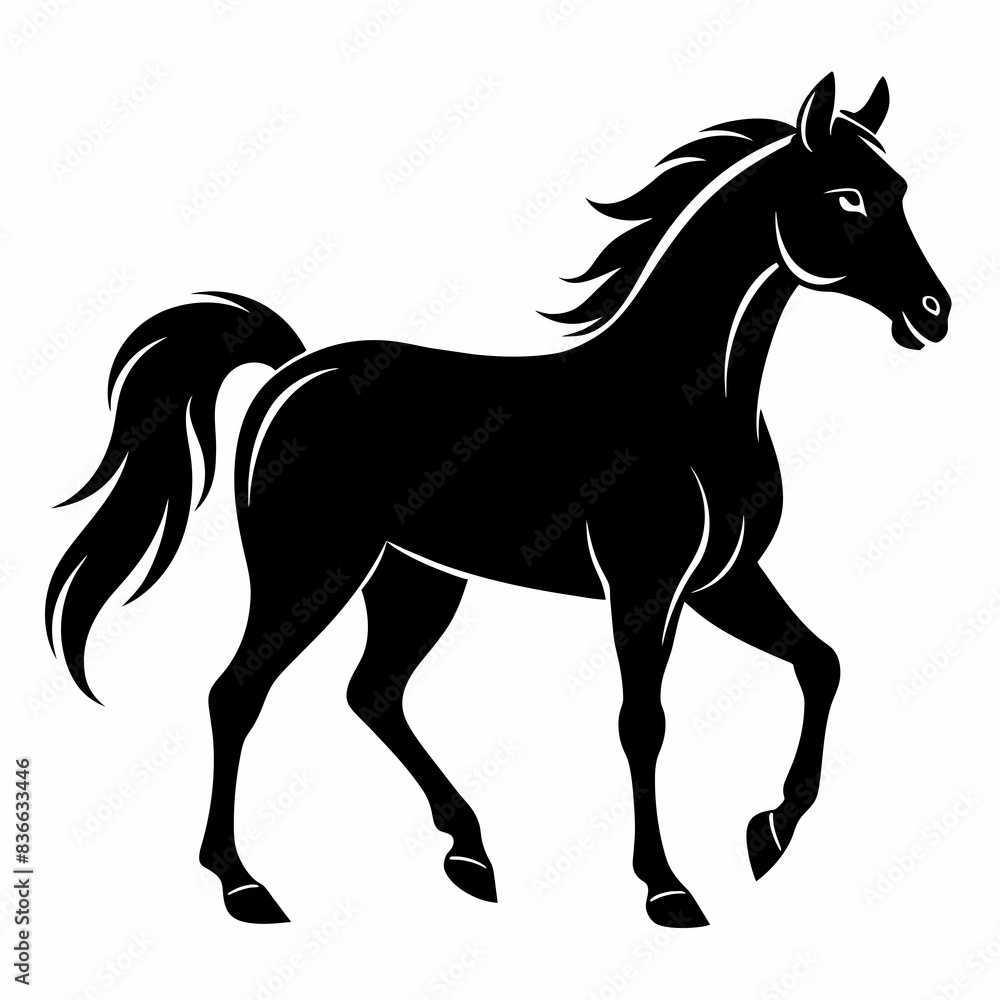 Obraz premium horse silhouette isolated on white