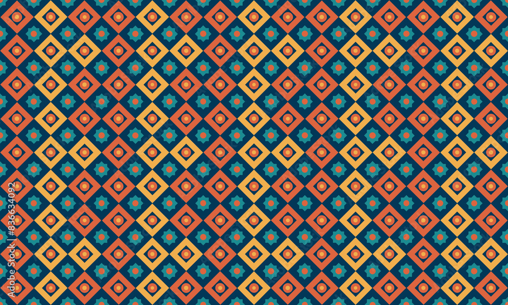 Eclectic Design Geometric Shapes Seamless Pattern for Wallpaper Background Eclectic Design Geometric Shapes Seamless Pattern for Wallpaper Background