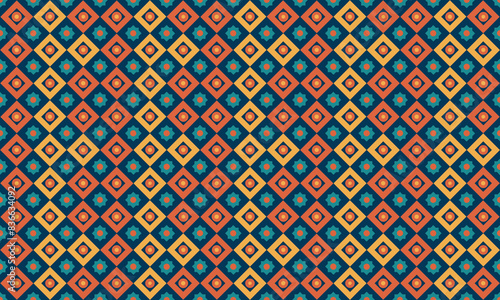 Eclectic Design Geometric Shapes Seamless Pattern for Wallpaper Background