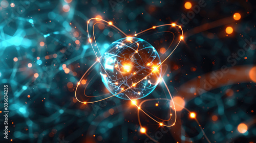 Dynamic Electron Paths Around Nucleus in Realistic Atomic Model