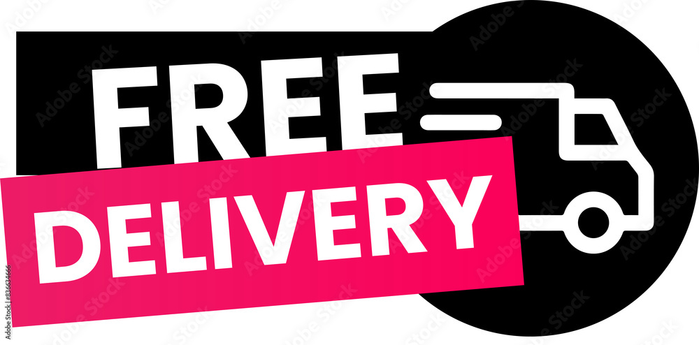 Free Delivery E-commerce Sales Label Discount Offer Tags & Design Template Vector Illustration Free Delivery E-commerce Sales Label Discount Offer Tags & Design Template Vector Illustration