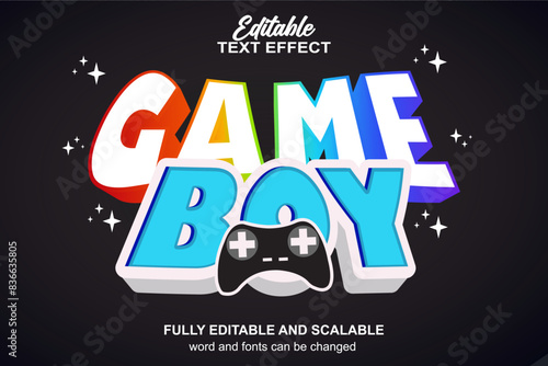GAME BOY EDITABLE TEXT EFFECT VECTOR FILE
