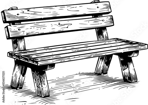 Park bench clipart design illustration