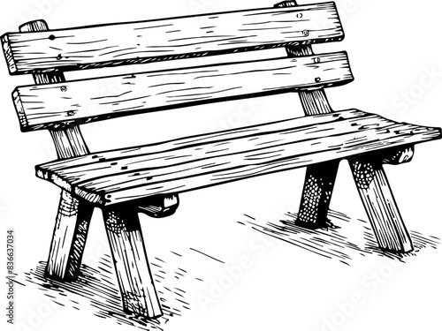 Park bench clipart design illustration