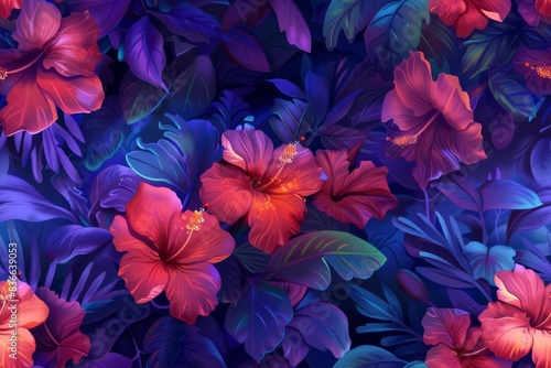 Wallpaper Mural A vibrant seamless blossom centric pattern backdrop for engaging visual elements Torontodigital.ca