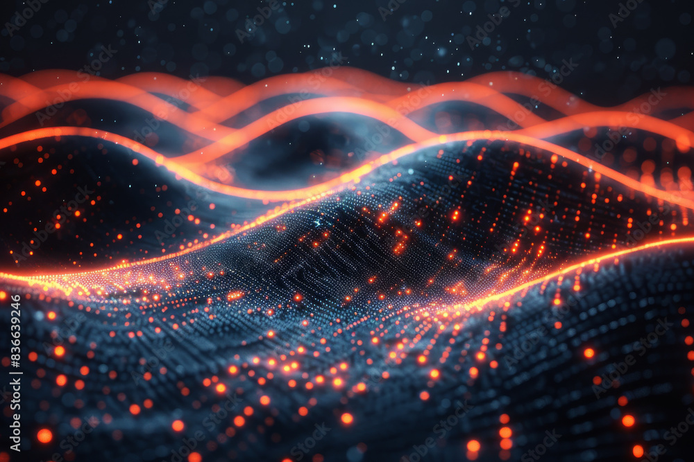 Digital background for tech, AI, neural networks, data, audio, graphics Digital background for tech, AI, neural networks, data, audio, graphics