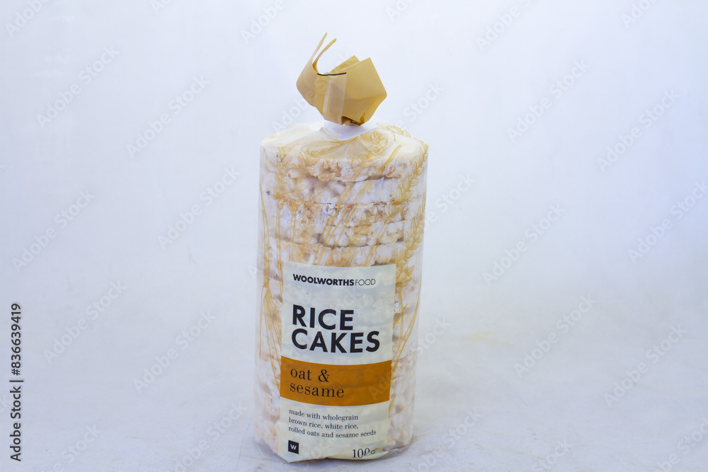Johannesburg, South Africa - rice cakes from Woolworths Food isolated ...