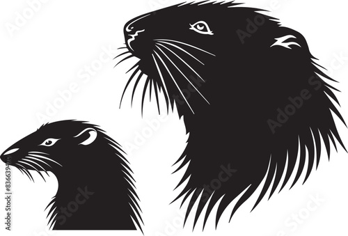 Mole Black silhouette icon photo