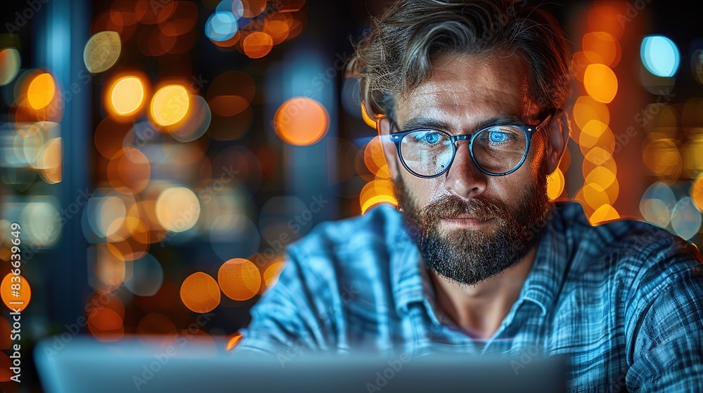portrait of a man with glasses portrait of a man with glasses