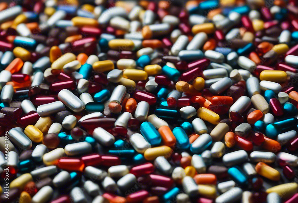 Close-up with different medicine pills of many colors. Various colored medicine tablets Close-up with different medicine pills of many colors. Various colored medicine tablets