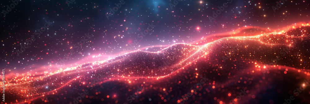 Obraz premium Digital background for tech, AI, neural networks, data, audio, graphics