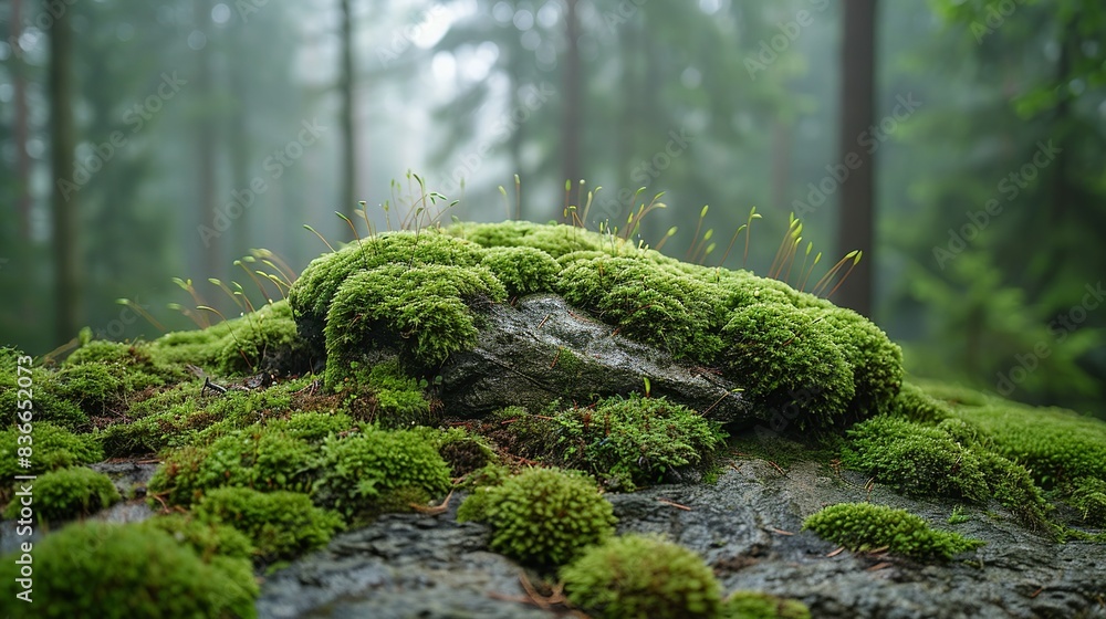 A close-up of a moss-covered rock in a forest, highlighting the intricate textures and details of natural elements. Minimal and Simple, A close-up of a moss-covered rock in a forest, highlighting the intricate textures and details of natural elements. Minimal and Simple,