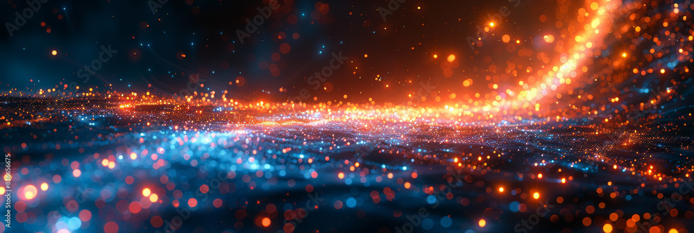Obraz premium Digital background for tech, AI, neural networks, data, audio, graphics