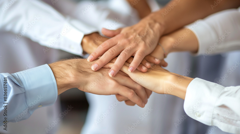 Business partners shake hands.ビジネスパートナーたちが握手を交わしている。Generative AI Business partners shake hands.ビジネスパートナーたちが握手を交わしている。Generative AI