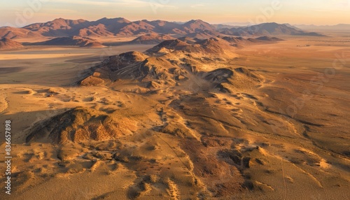 Magical Views from Above: Aerial Photography of Tsaris Mountains in Namibia photo