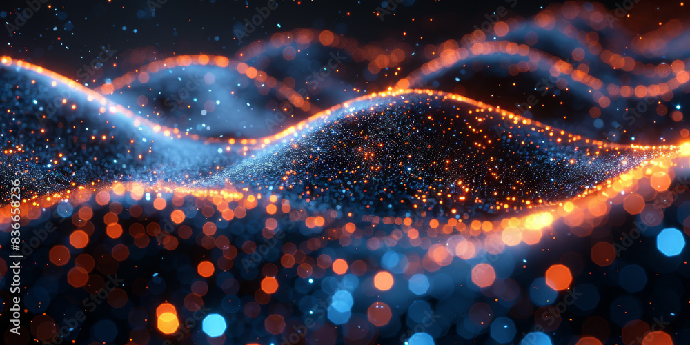 Digital background for tech, AI, neural networks, data, audio, graphics Digital background for tech, AI, neural networks, data, audio, graphics
