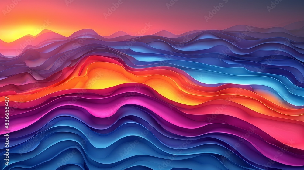 Abstract lines and shapes forming a labyrinthine pattern, with a gradient that transitions from cool to warm tones. Minimal and Simple, Abstract lines and shapes forming a labyrinthine pattern, with a gradient that transitions from cool to warm tones. Minimal and Simple,