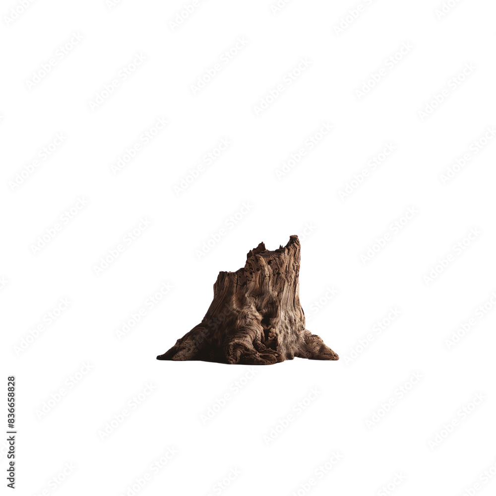 A tree stump isolated on transparent background A tree stump isolated on transparent background