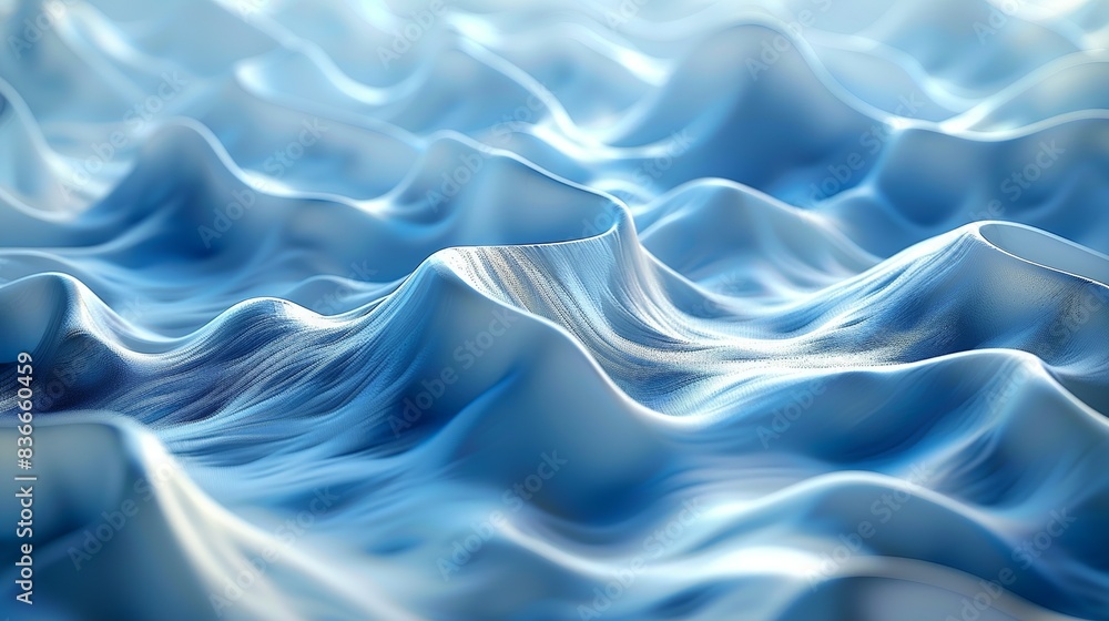 Obraz premium A clean, light blue background with a barely noticeable wave pattern, adding a touch of fluidity while keeping it simple. Minimal and Simple,