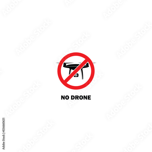 No drone sign vector graphics