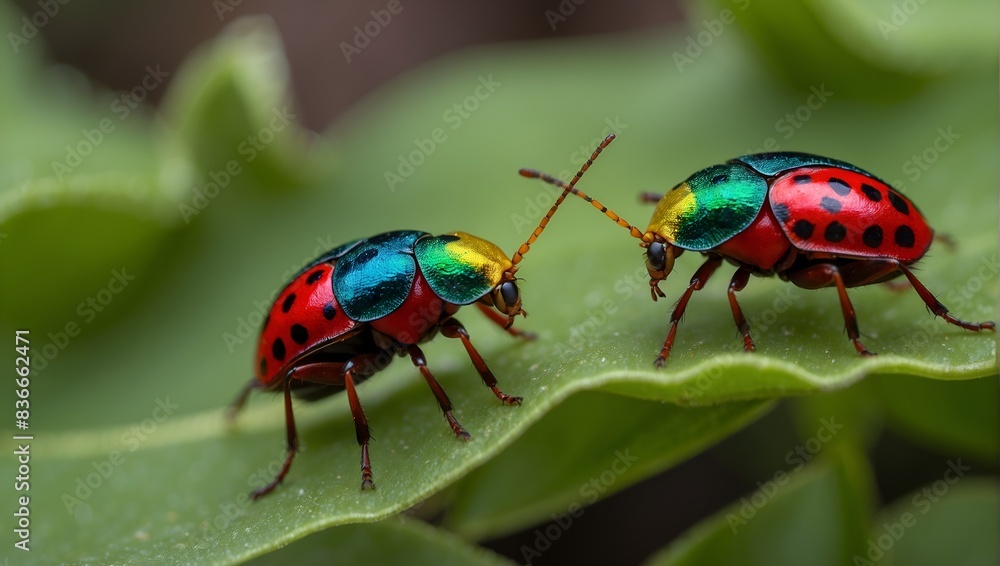 Fototapeta premium bug on a leaf