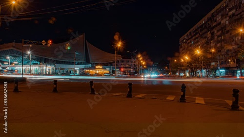 Wallpaper Mural time lapse of traffic at Yerevan city Torontodigital.ca