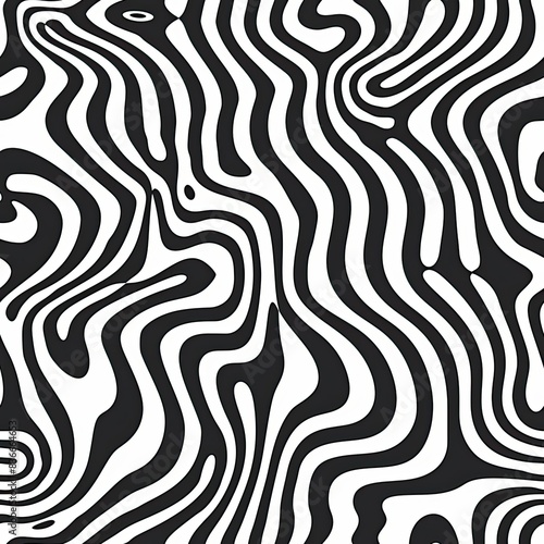 retro 1960s psychedelic pattern black and white svg vector art 